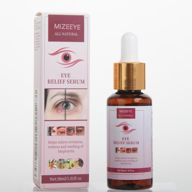 MIZEEYE Styes Eye Relief Serum packaging back view with usage notes
