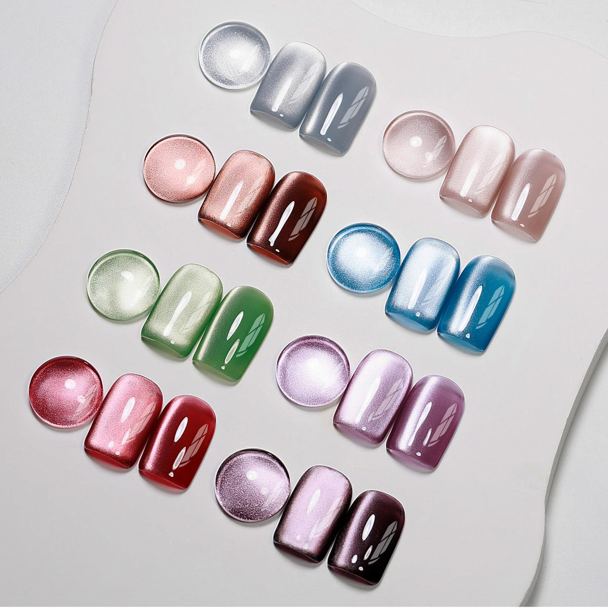 MIZHSE cat-eye gel nail polish kit packaging showing gift-ready presentation.
