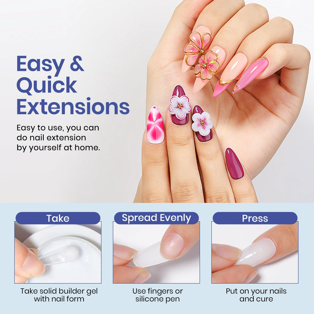 MIZHSE double-head pen used to sculpt intricate 3D nail designs.