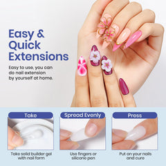 MIZHSE double-head pen used to sculpt intricate 3D nail designs.
