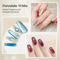 MIZHSE glassy crystal holographic finish swatch under bright light.