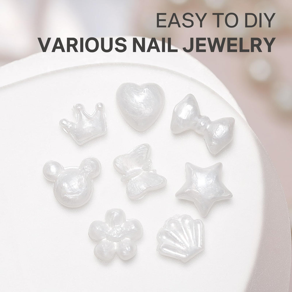 MIZHSE Pearl 3D gel supports easy embellishment and decorative nail art choices.