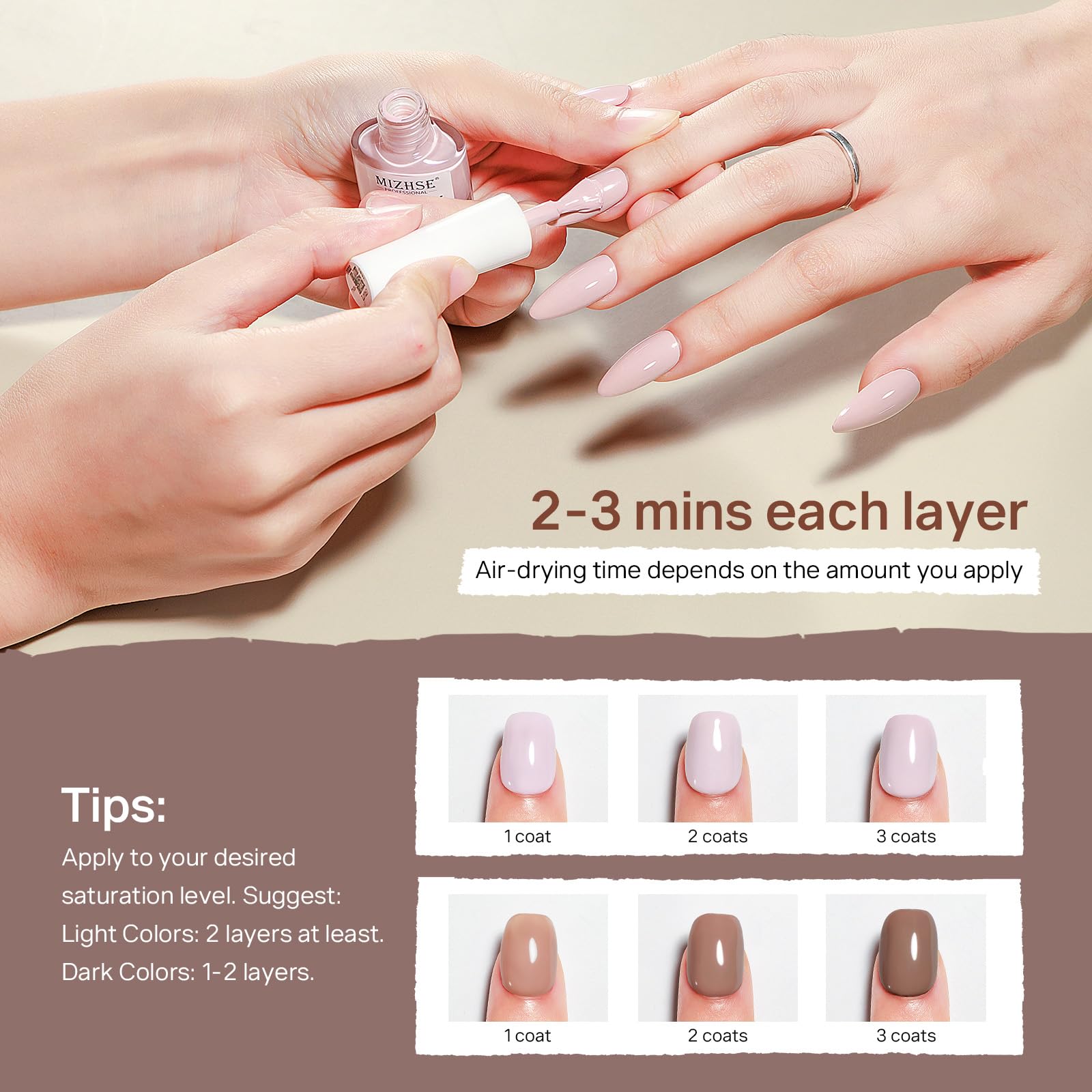 MIZHSE long-wear formula promises days of color with proper prep
