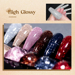 MIZHSE glitter gel close-up texture highlights sparkling particles