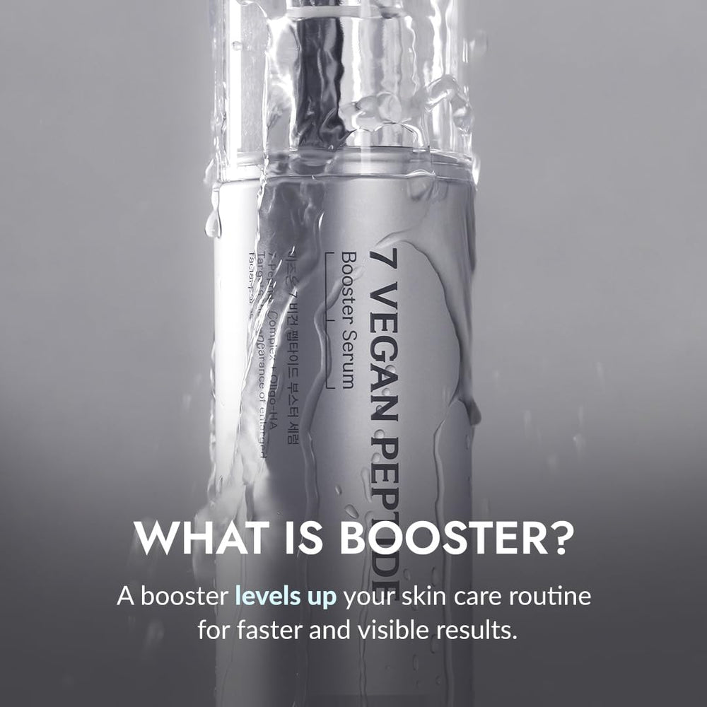 MIZON 7-Peptide Booster Serum packaging close-up for premium skincare routine.