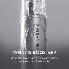 MIZON 7-Peptide Booster Serum packaging close-up for premium skincare routine.