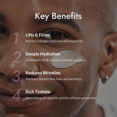 MIZON Collagen Line cream being dispensed for smooth application.