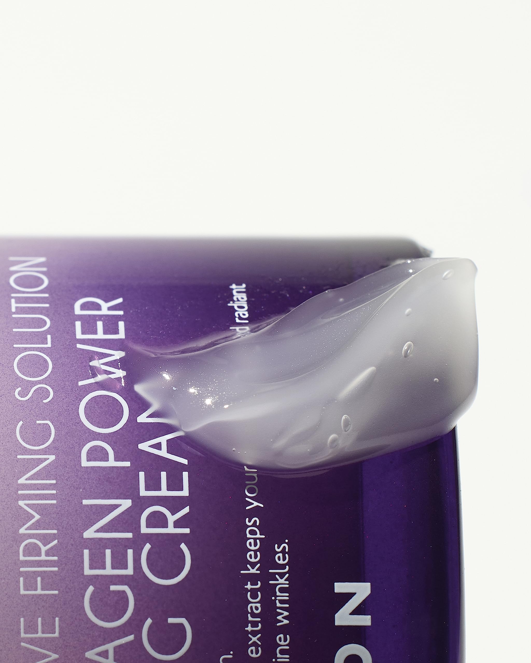 MIZON Collagen Power Lifting Cream application demonstrates smooth, nourishing absorption
