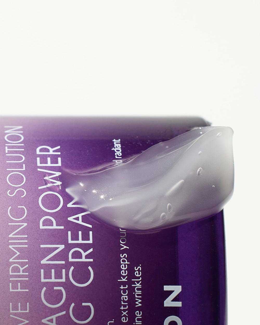 MIZON Collagen Power Lifting Cream application demonstrates smooth, nourishing absorption