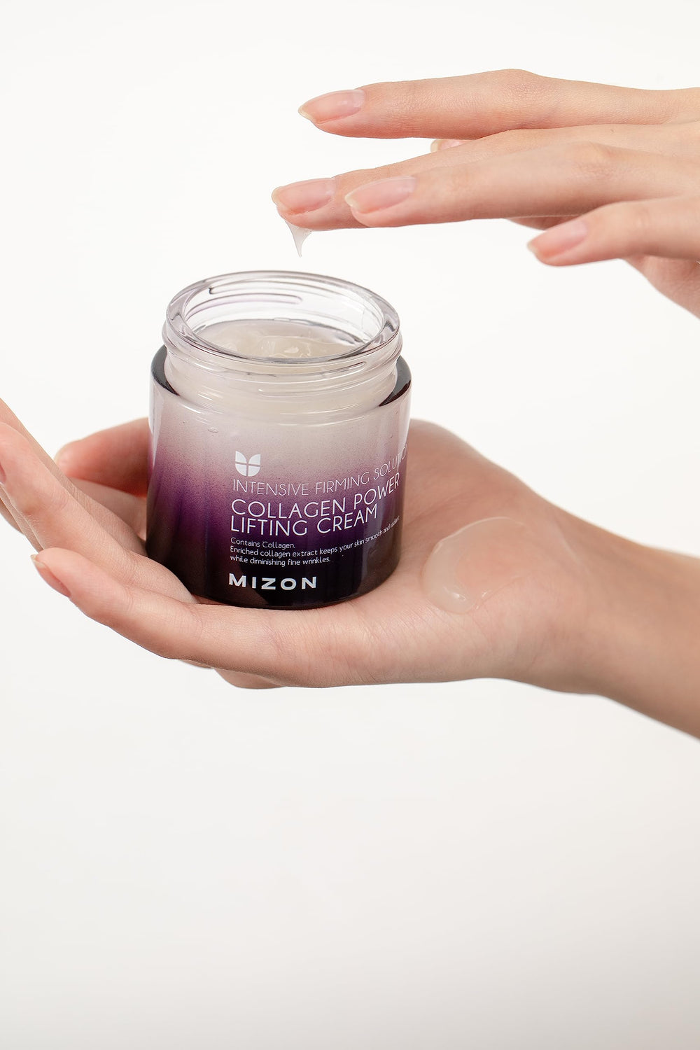 MIZON Collagen Power Lifting Cream packaging shot for easy daily routine