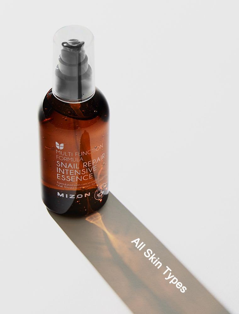 MIZON essence shown as post-cleansing, pre-serum step to optimize routine.