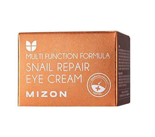 MIZON Snail Line Eye Cream being applied for gentle under-eye hydration.
