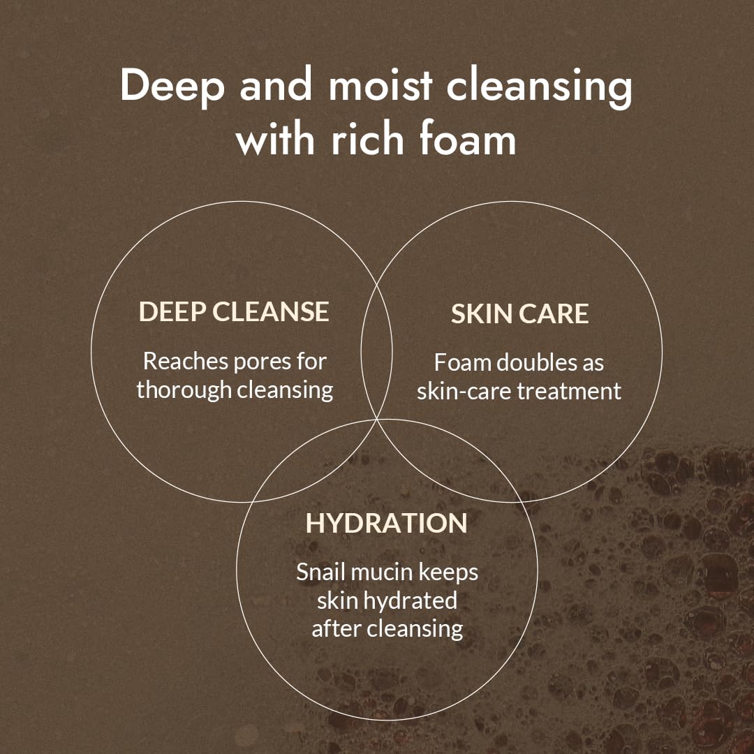 MIZON Snail Repairing Foam Cleanser after wash leaves skin dewy and balanced.