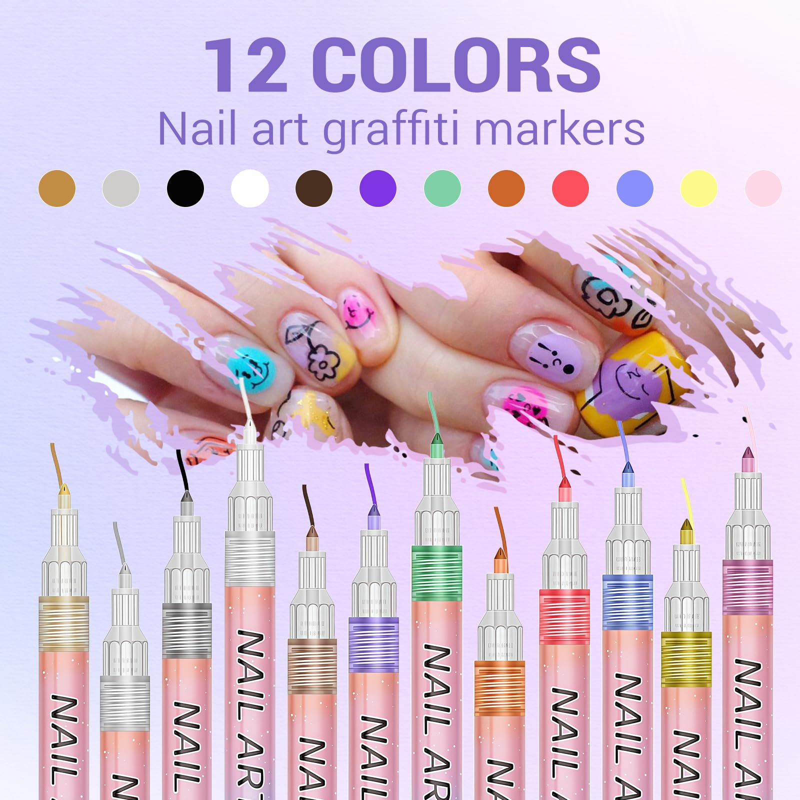 MKNZOME pen quick-drying formula supports clean, smudge-free manicures.