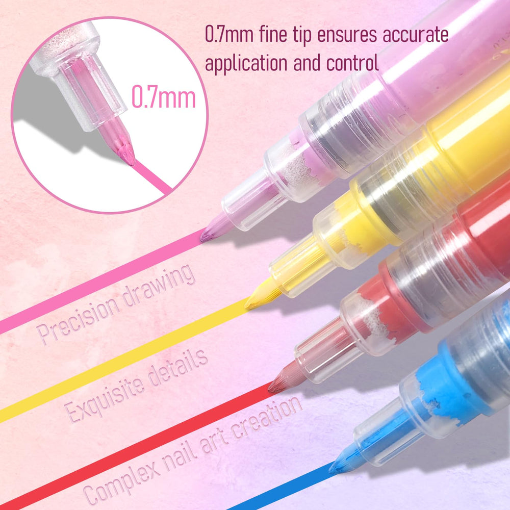 MKNZOME nail art pens ultra-fine tip detail for intricate lines