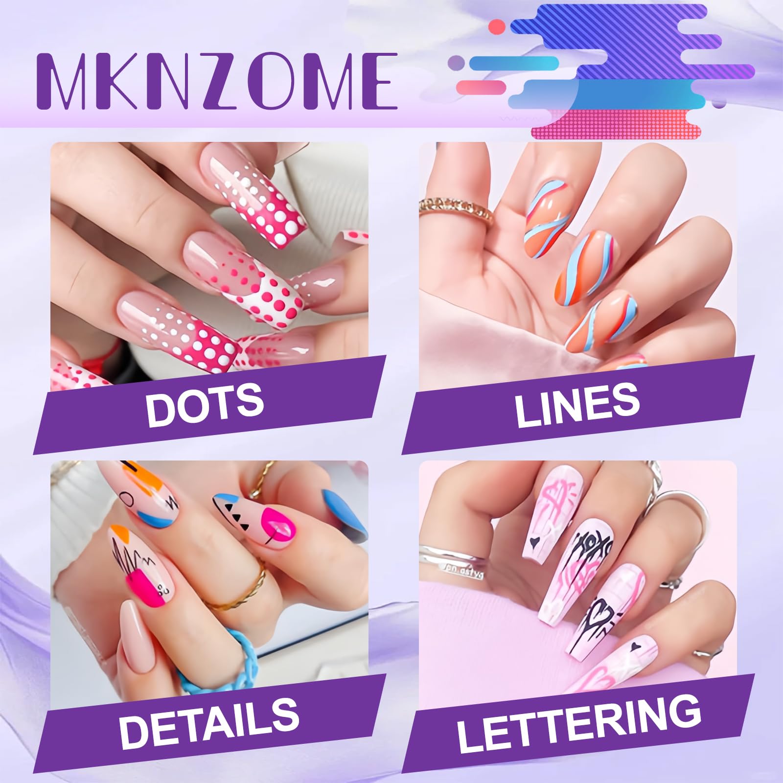 MKNZOME nail art pens suitable for pros and beginners alike.