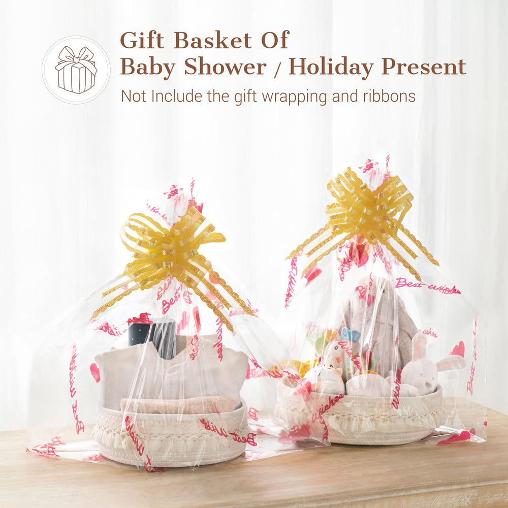 Mkono macrame basket folds flat for easy storage when not in use.