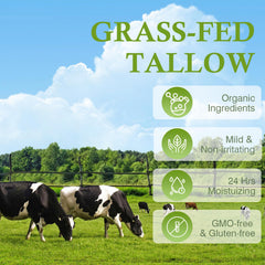 mkzea beef tallow face moisturizer jar closeup highlights creamy texture for calm hydration