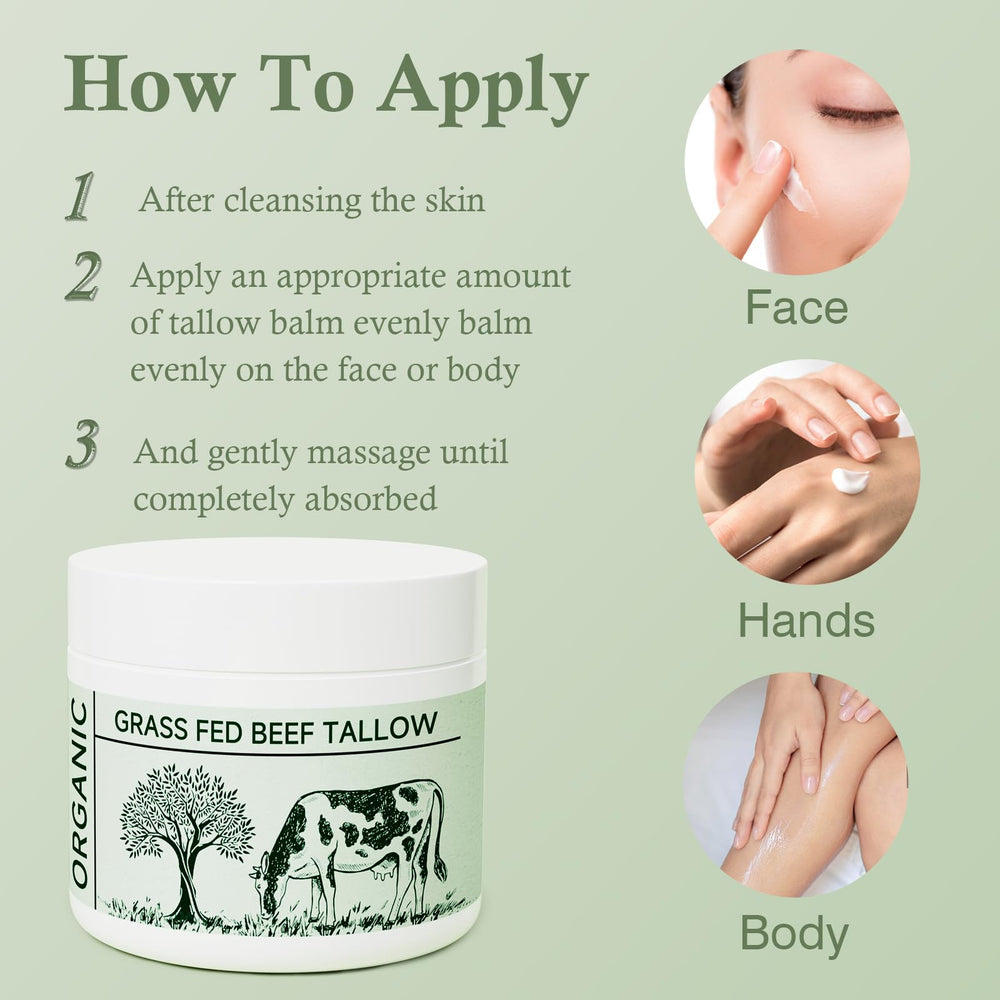 mkzea beef tallow hand care closeup emphasizes soothing cream for dry hands