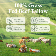 MKZEA pure honey-infused beef tallow image conveys antioxidant-inspired skin nourishment.