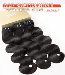 MLIP Raw Indian Body Wave bundle 20-inch delivers dramatic length and smooth texture.