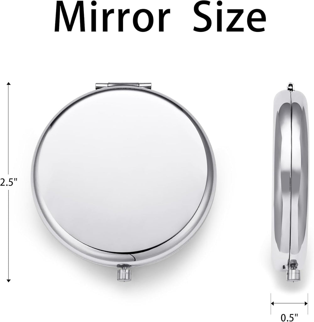 MLLXX compact mirror 1x side provides a natural view for overall grooming.