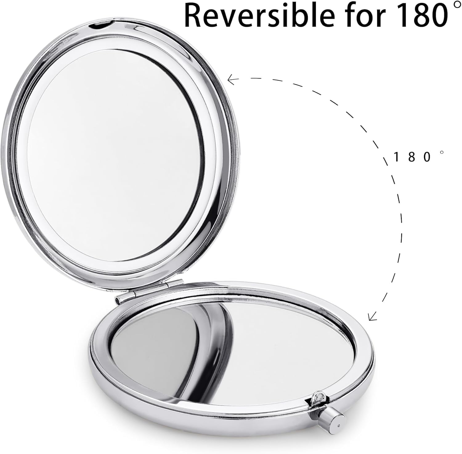MLLXX pocket-size mirror fits purses and pockets for discreet touch-ups.
