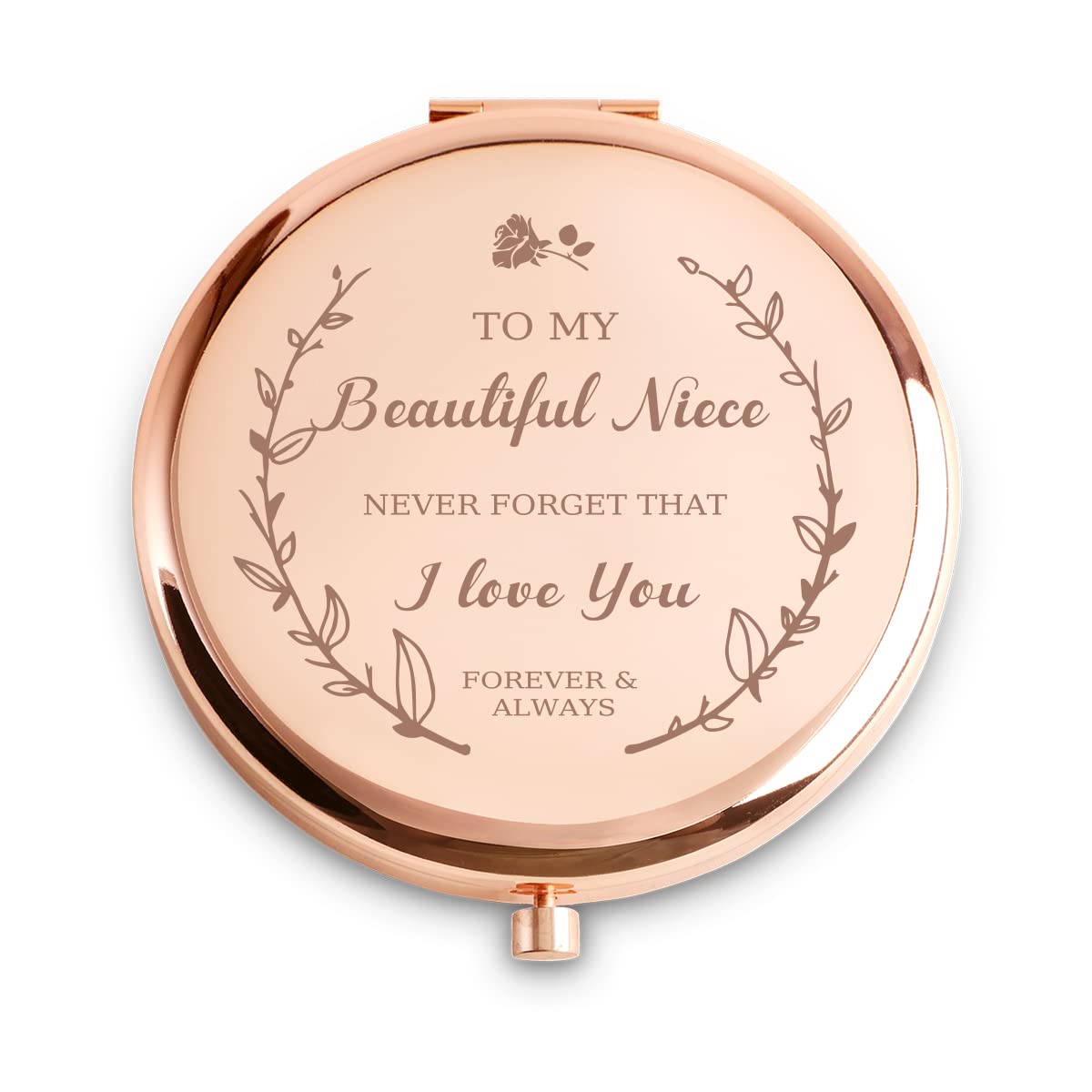 MLLXX personalized compact mirror front engraving for on-the-go gifting and keepsakes