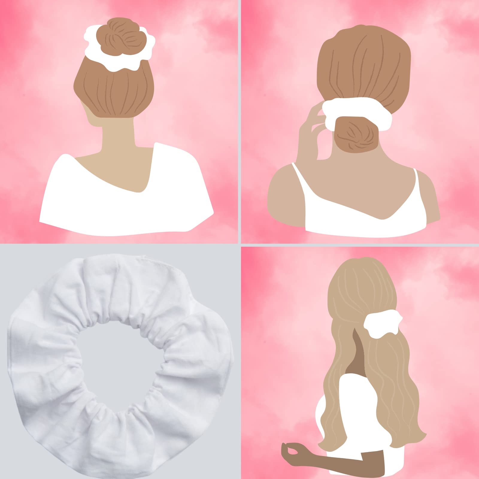 MLMOMVME daily-use scrunchie non-slip design for secure ponytails.