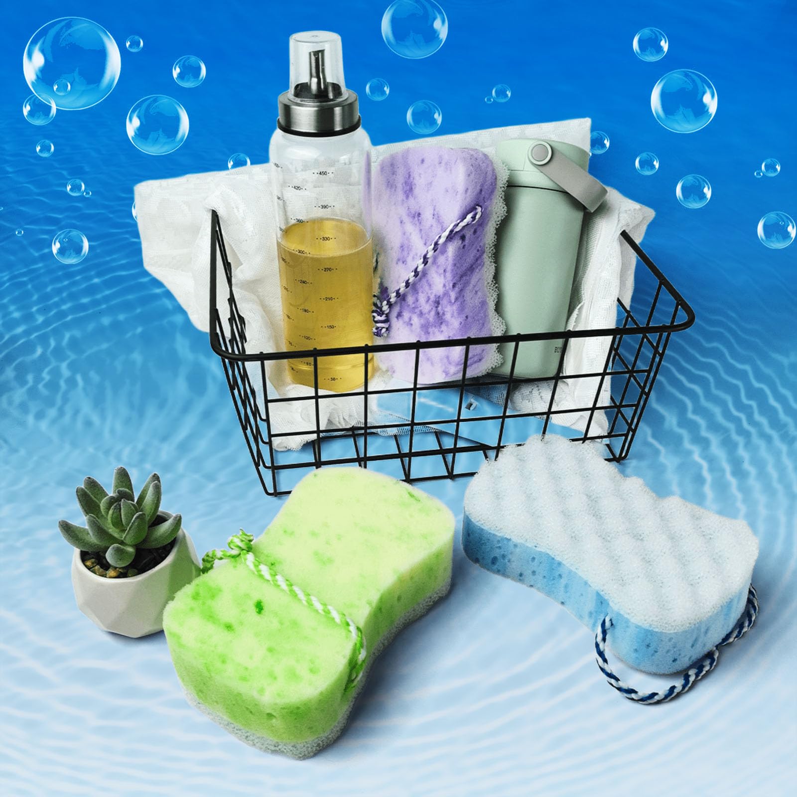 MMGGFQ african-net-sponge texture for versatile exfoliation in bath rituals.