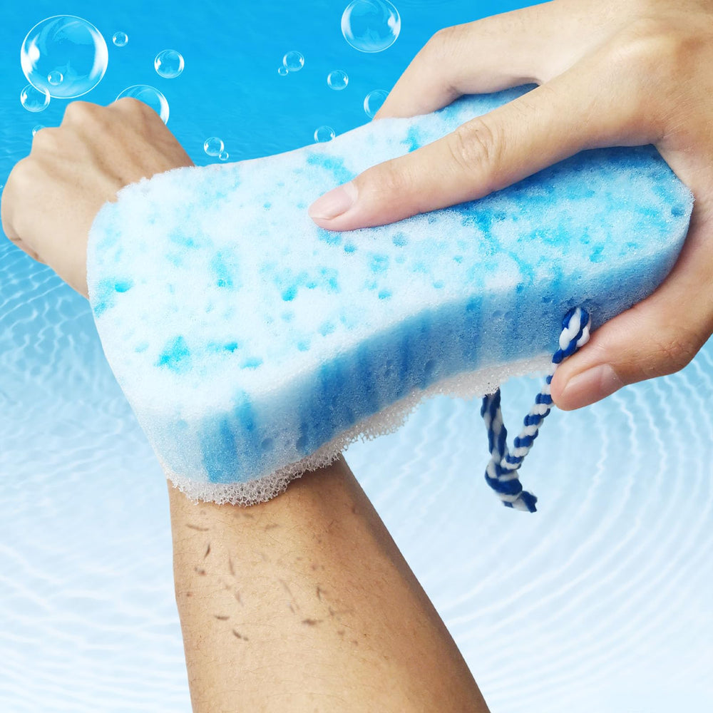 MMGGFQ full elasticity demonstrates contour-conforming sponge for comfortable cleansing.