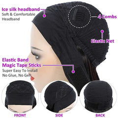 mmiQus headband wig with four combs for stable wear