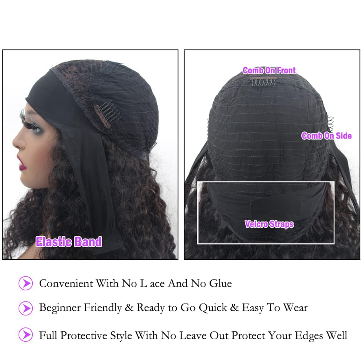 mmiQus water wave curls on model showing natural bounce