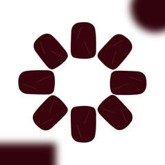 MMNHJHUT dark brown square nails close-up shows natural curvature