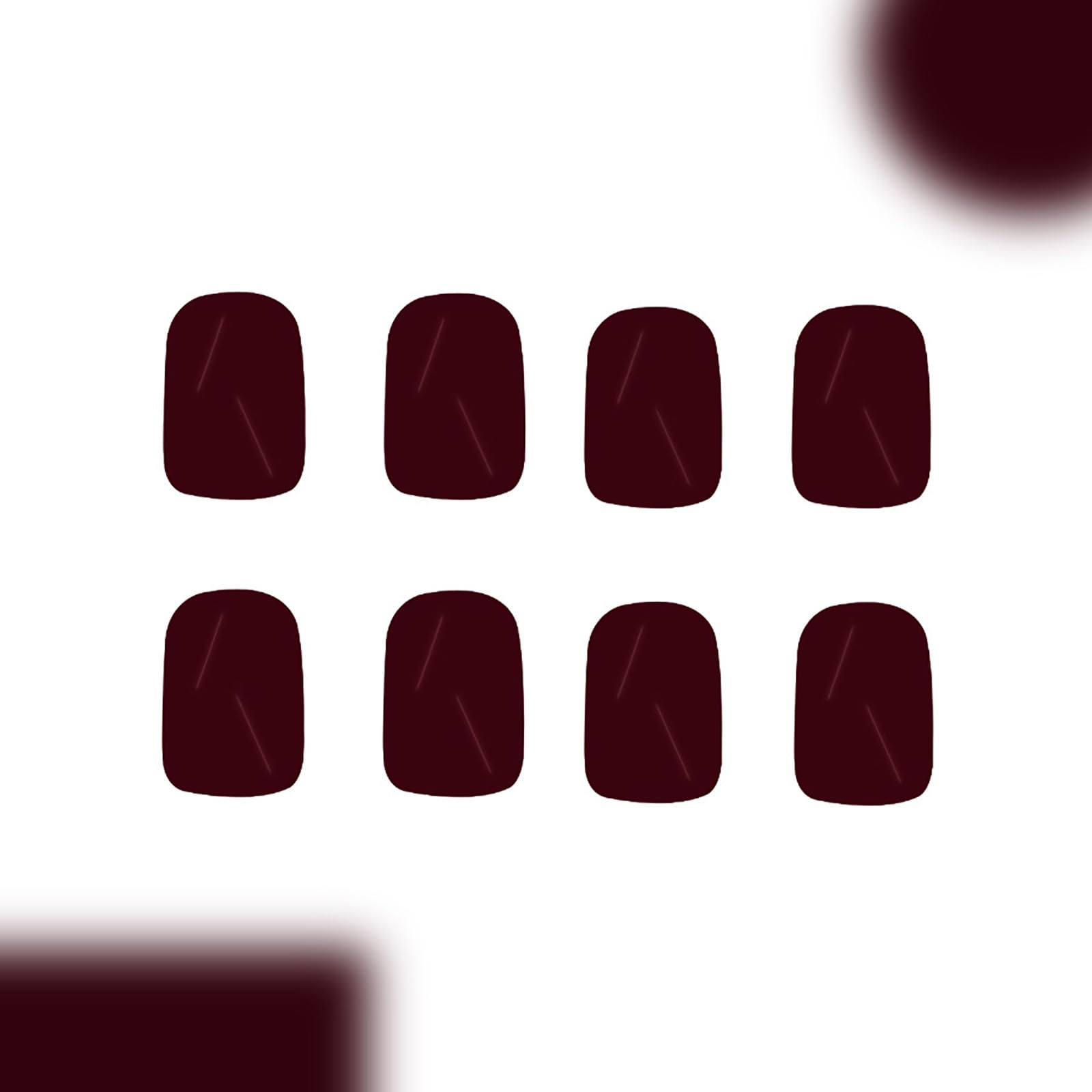 MMNHJHUT short square nails worn on finger for at-home wear