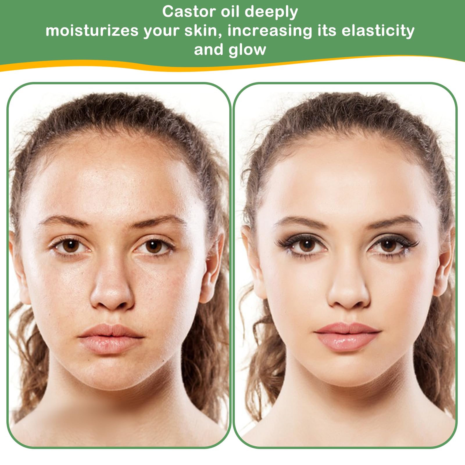 MMPANG Castor Oil lash care application demonstrates easy brush-on nourishment.