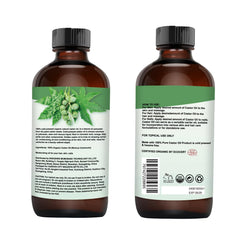 MMPANG Castor Oil pour closeup shows clear, rich oil ideal for scalp and lashes.