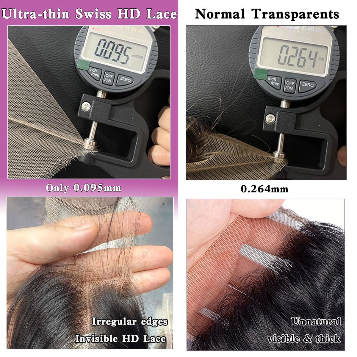 Mnador Brazilian virgin hair material closeup shows soft, dyeable texture