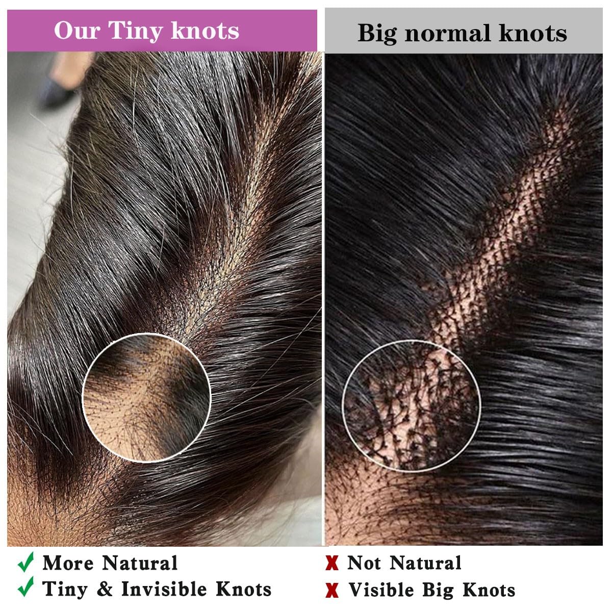 Mnador easy-install lace closure for quick daily wear