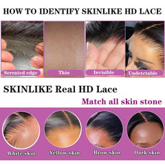 Mnador natural hairline preplucked knots bleached for scalp-like realism
