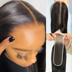 Mnador skinlike HD lace closure closeup shows undetectable weave for natural look