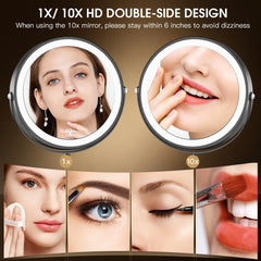 MNIENT 3-color LED lighting for daylight, warm, or natural tones in makeup tasks