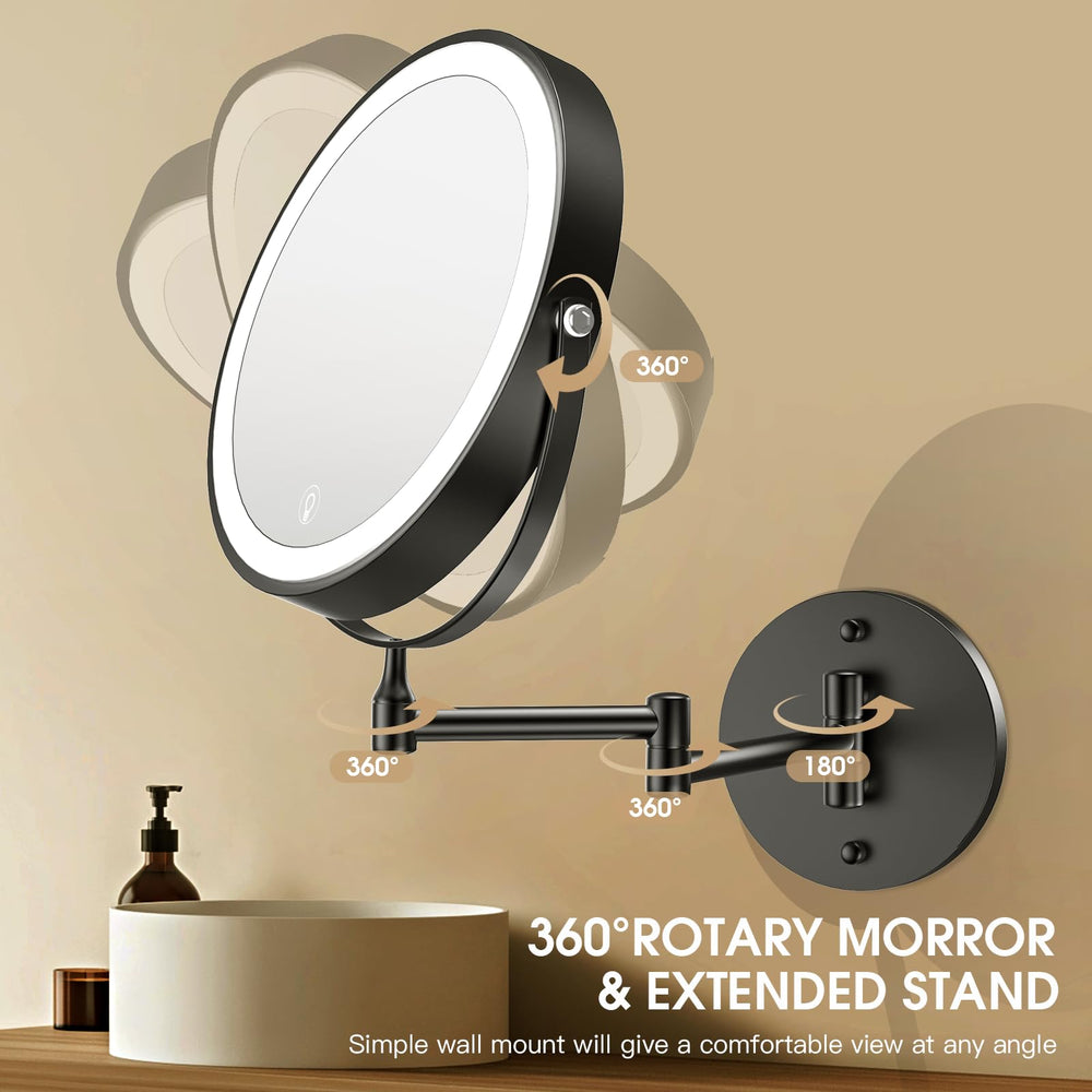 MNIENT silver-coated double-sided mirror with clear reflectivity for makeup and skincare