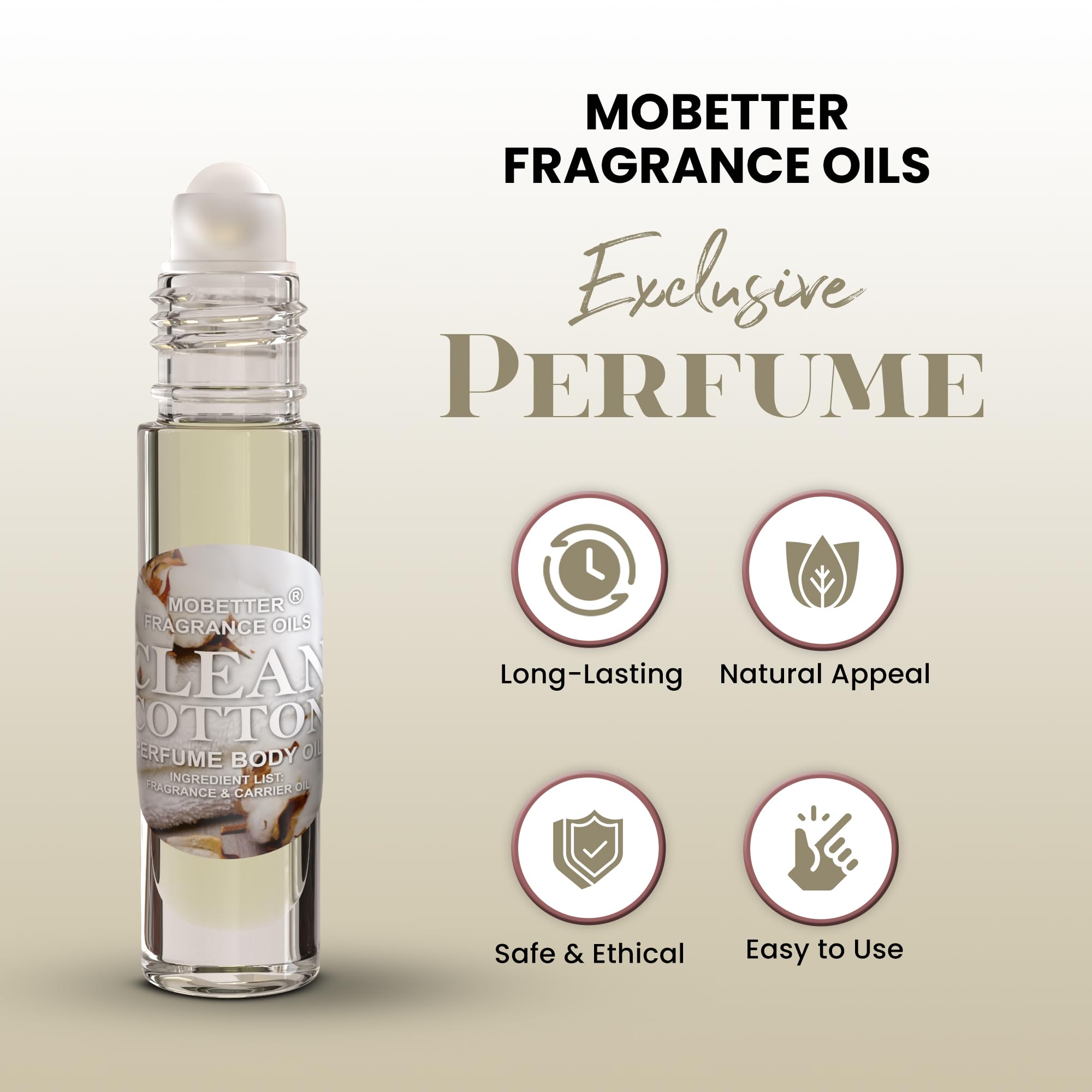 MOBETTER Clean Cotton uses 100% fragrance oil for premium purity.