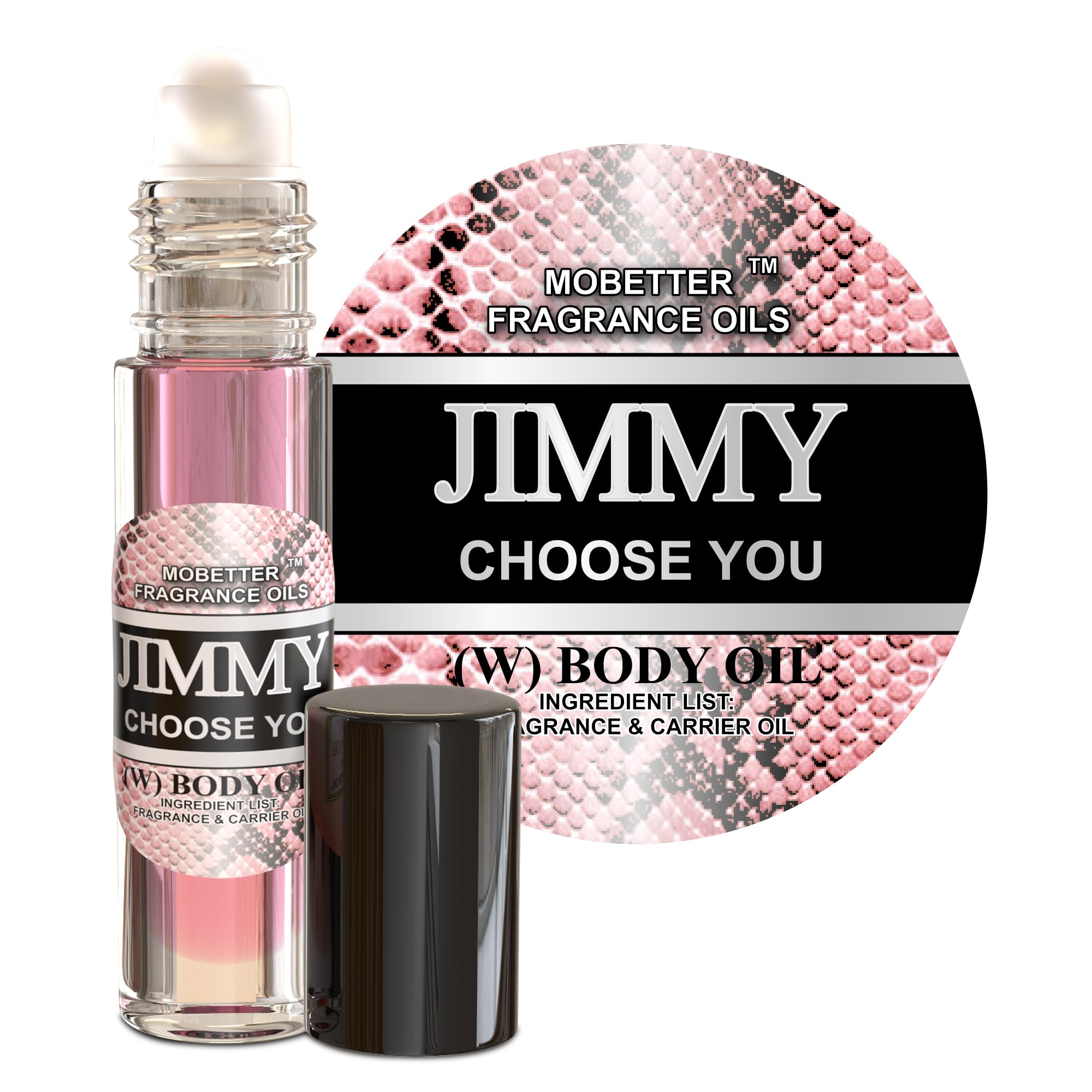 MOBETTER Fragrance Oils Jimmy Choose You Women bottle pour for long-lasting scent.