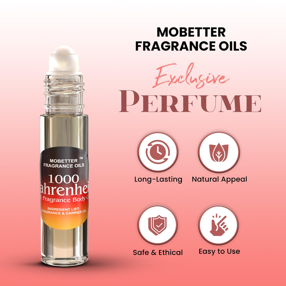 MoBetter Fragrance Oils label highlights alcohol-free, pure fragrance for sensitive-skin comfort