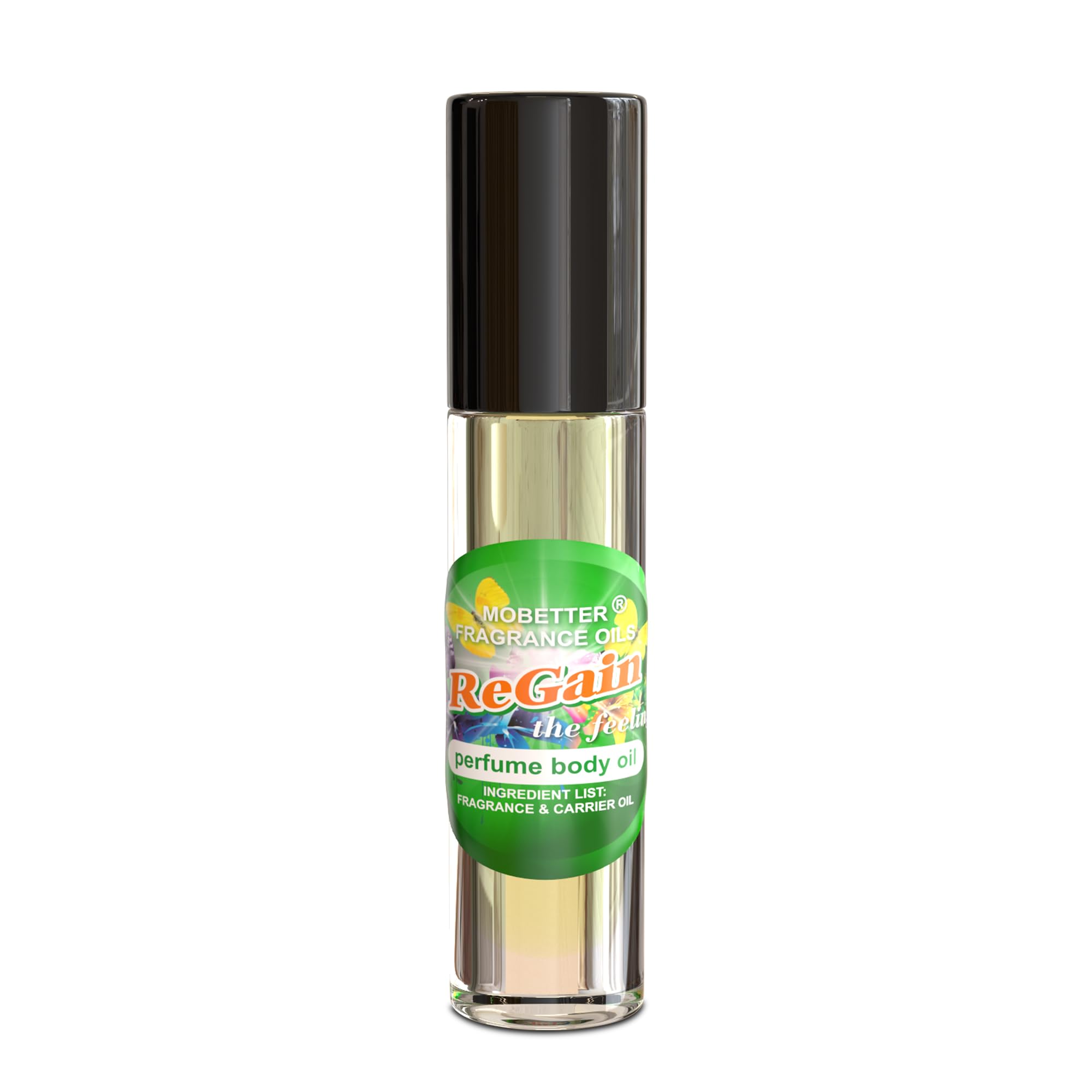 MOBETTER FRAGRANCE OILS ReGain The Feeling travel-size bottle ready for quick refresh.