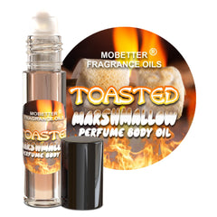 MOBETTER FRAGRANCE OILS Toasted Marshmallow roll-on in use for day-long scent.