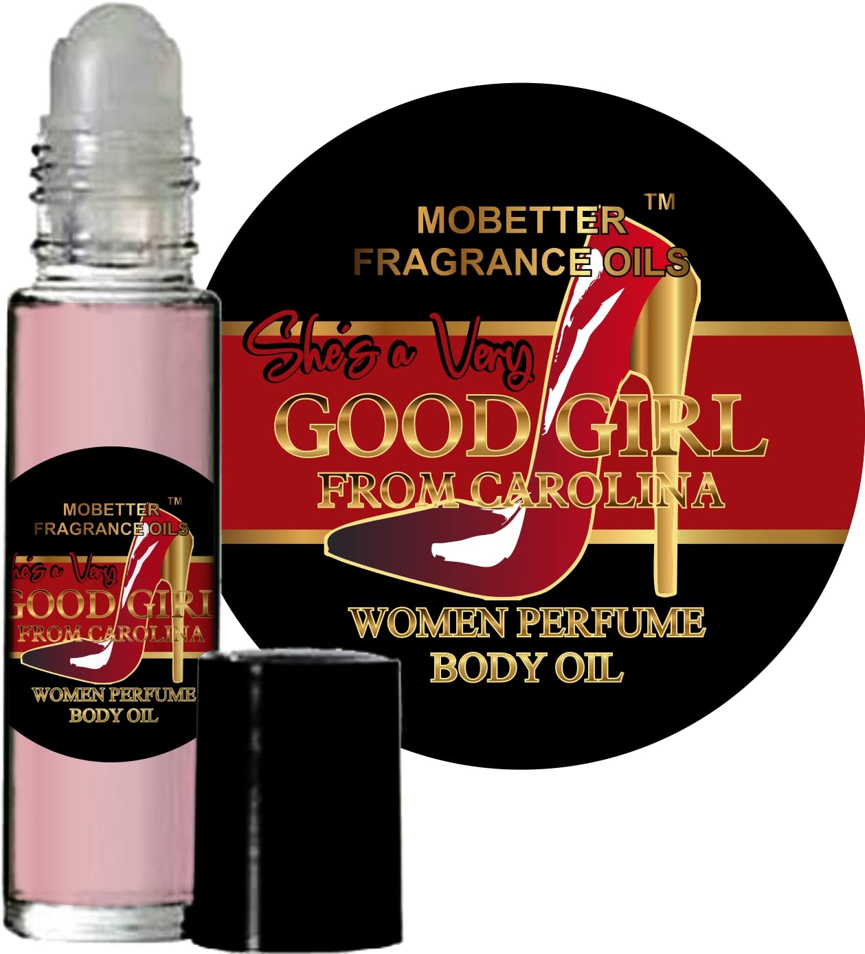 MOBETTER FRAGRANCE OILS She's a Very Good Girl bottle on display, long-lasting scent for daily wear.