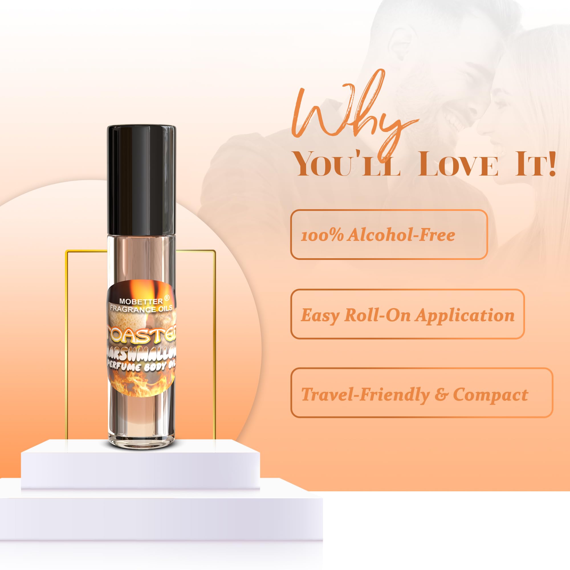 MOBETTER FRAGRANCE OILS Toasted Marshmallow close-up shows silky oil texture.